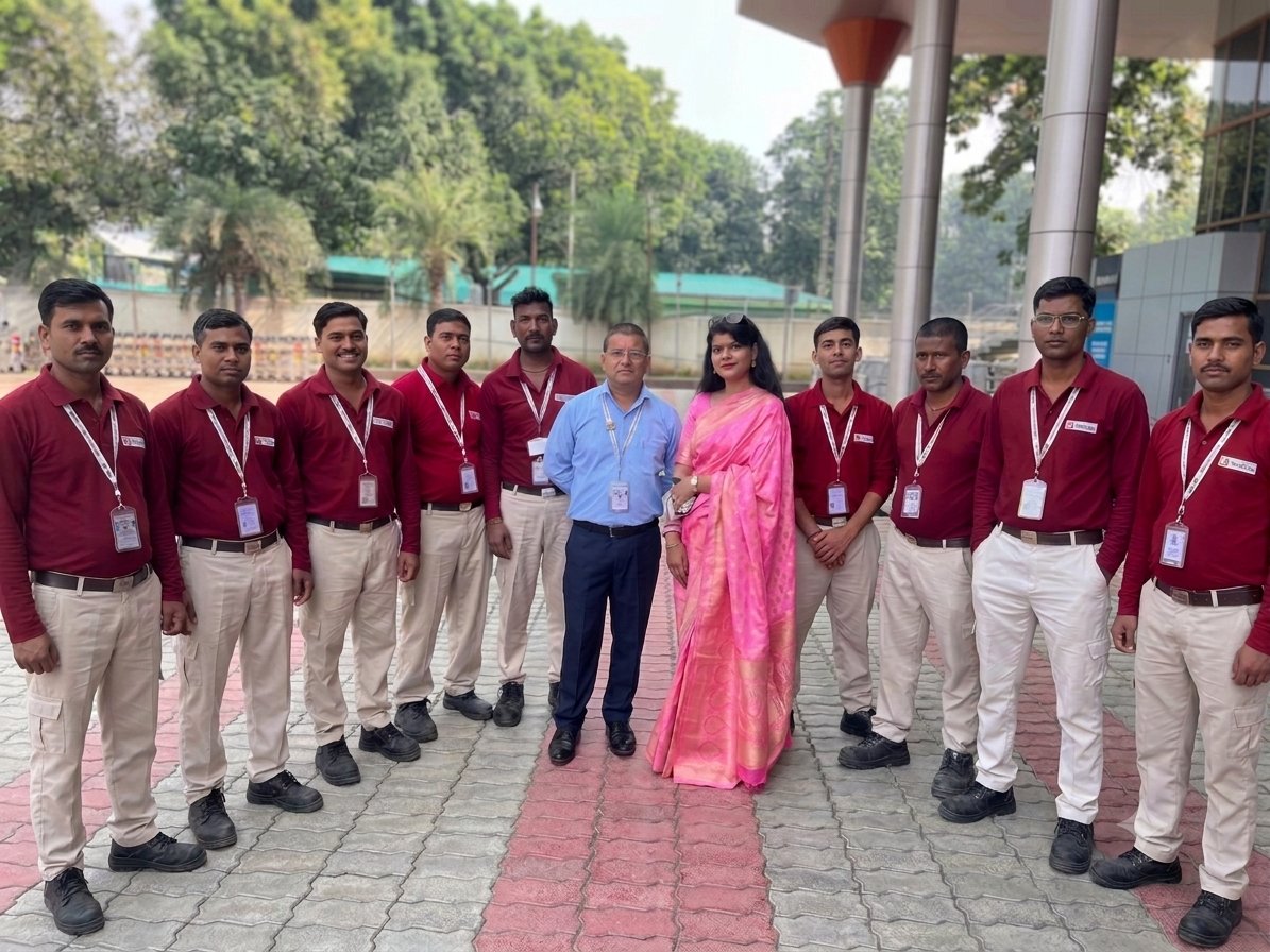 The VIMANA ground handling team at the airport